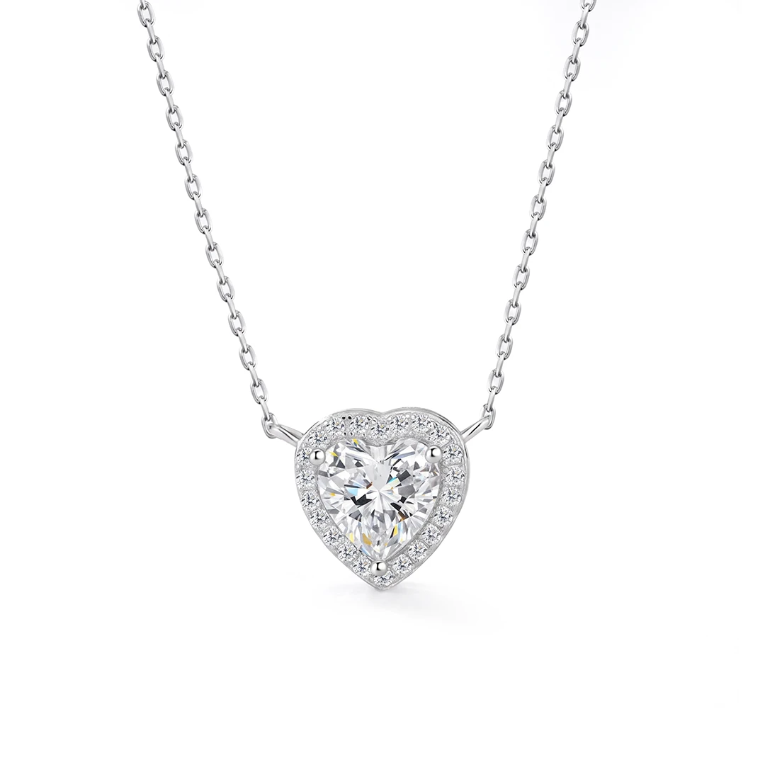 Hola Heart Moissanite Necklace