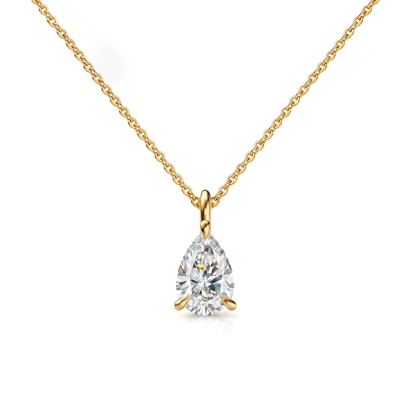 Pear Cut Moissanite Necklace