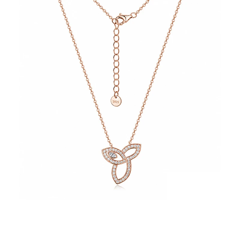 Lily Flower Moissanite Necklace
