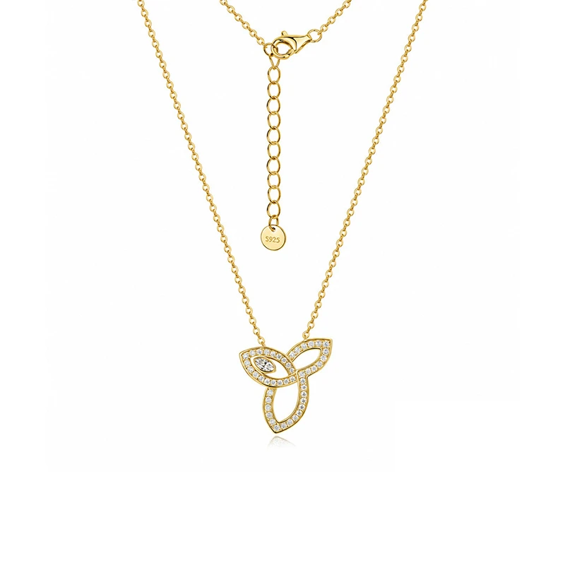 Lily Flower Moissanite Necklace