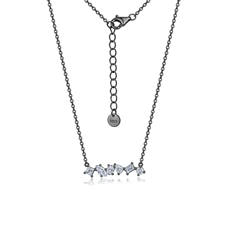Six-Shape Fancy Moissanite Necklace