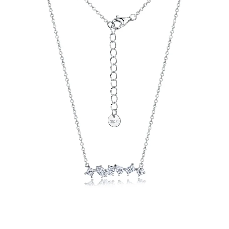Six-Shape Fancy Moissanite Necklace