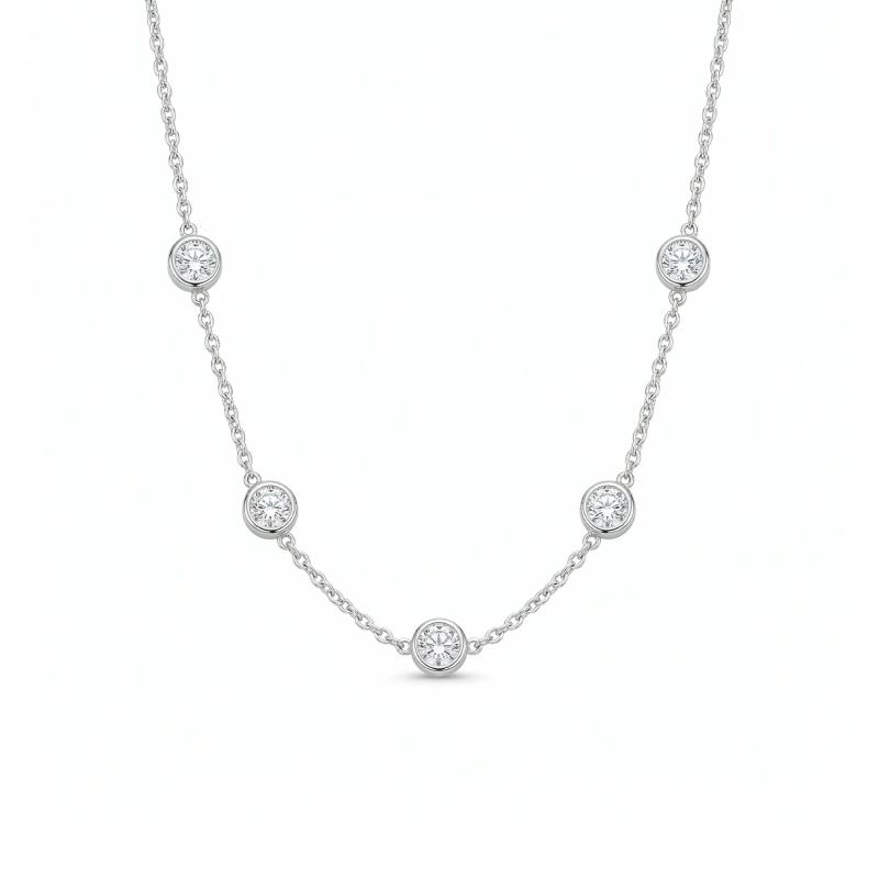 Cinq Bubbles Moissanite Necklace