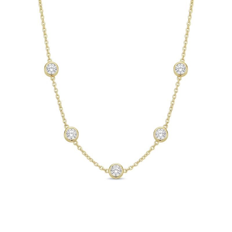 Cinq Bubbles Moissanite Necklace