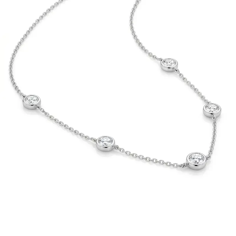 Cinq Bubbles Moissanite Necklace