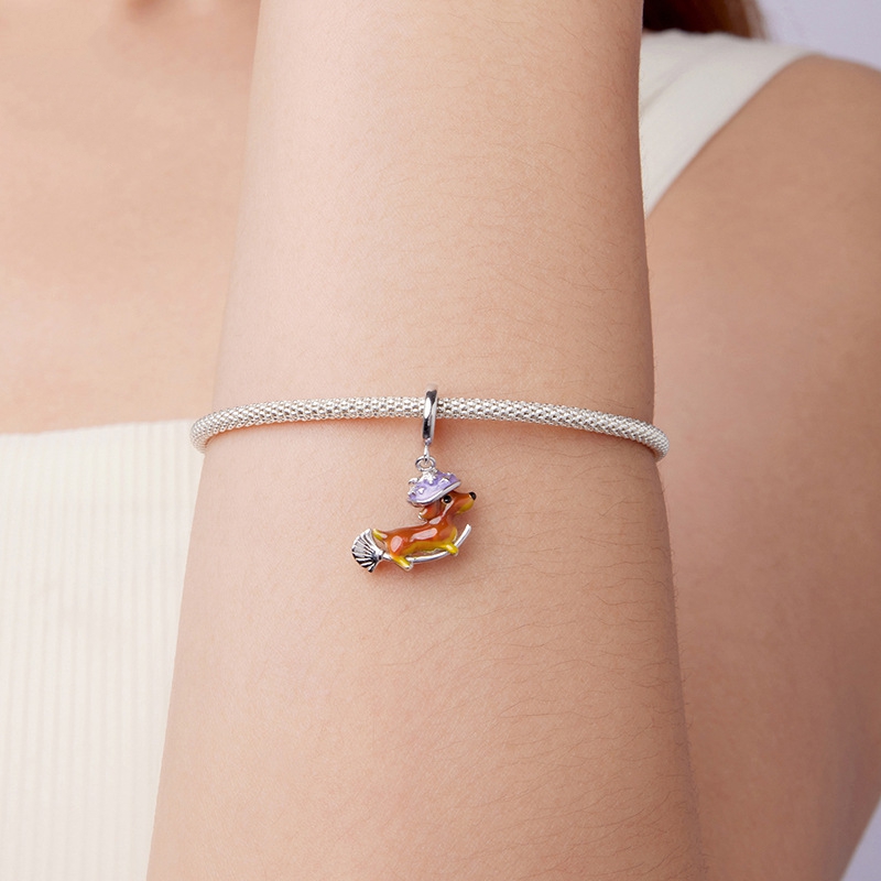 Magical Dachshund Silver Bracelet