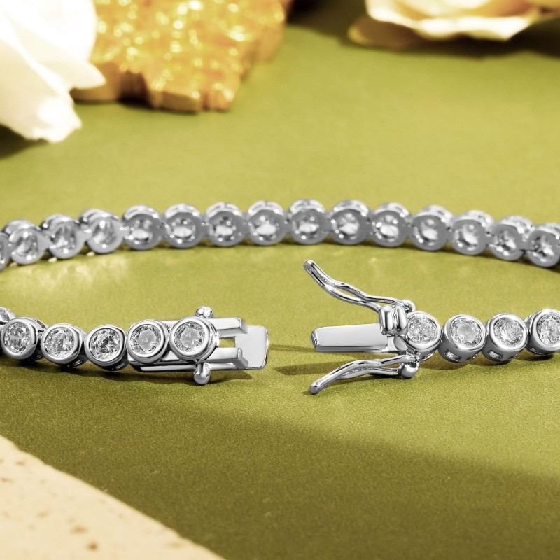 Bezel Tennis Bracelet