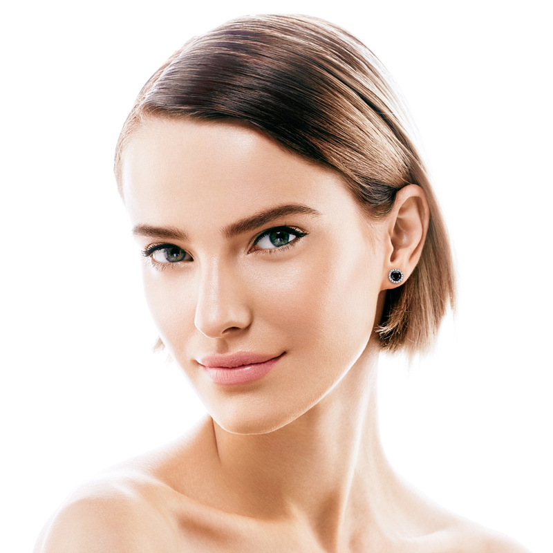 Karin Black Moissanite Stud Earrings-VOOGME