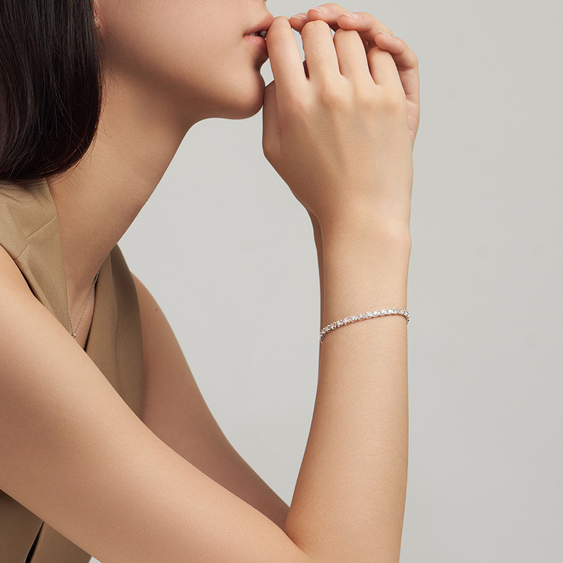 Moissanite Tennis Copper Bracelet