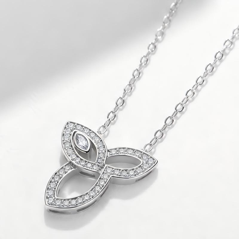 Lily Flower Moissanite Necklace