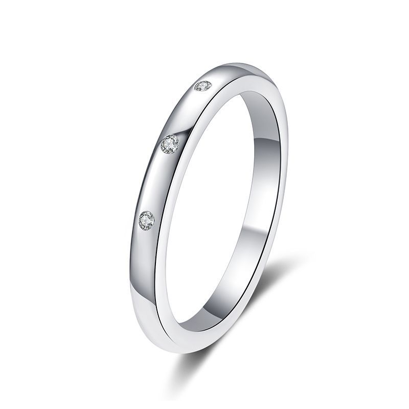 Petites Stone Moissanite Wedding Band-VOOGME