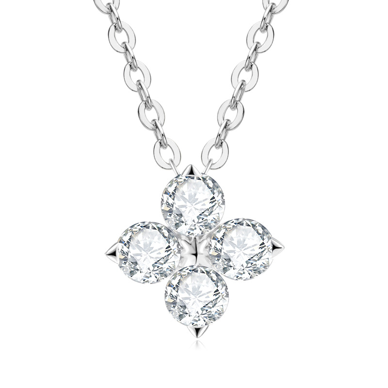 Xenia Four Leaf Clover Moissanite Necklace
