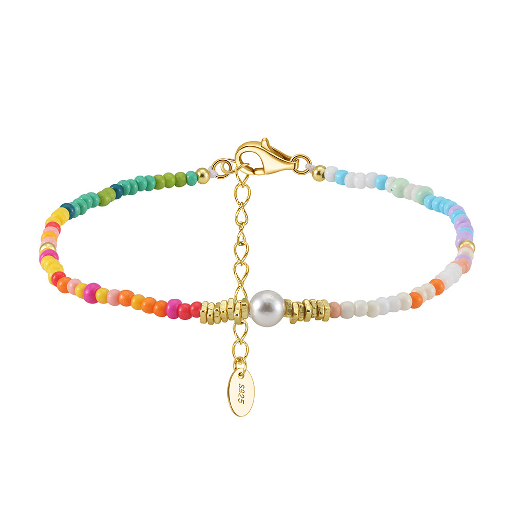 Mae Shell Beads Stained Glass Bracelet