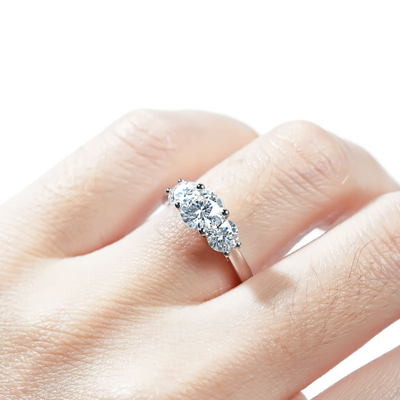 Three-Stone Moissanite Engagement Ring (2.0 ct. tw)