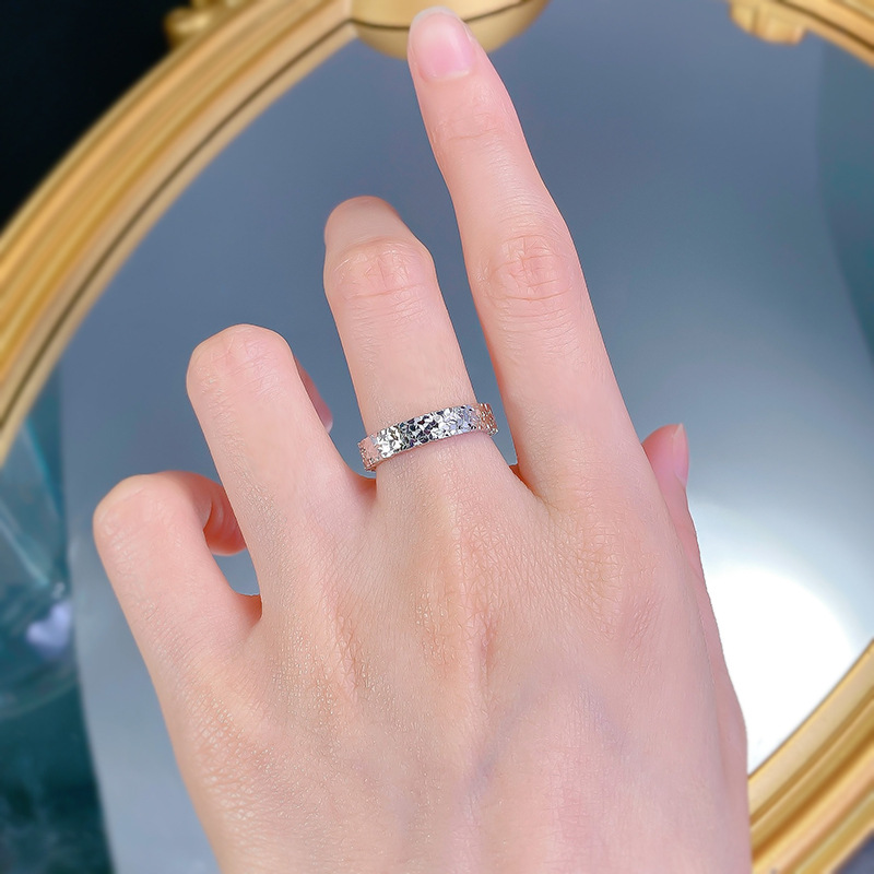 Sparkling Irregular Wedding Band