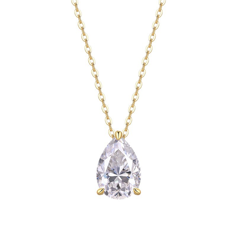 Classic Pear Cut Moissanite Necklace