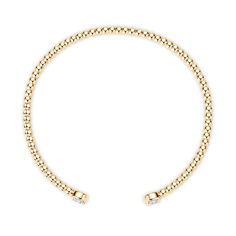 Julia Moissanite Beaded Bangle-VOOGME