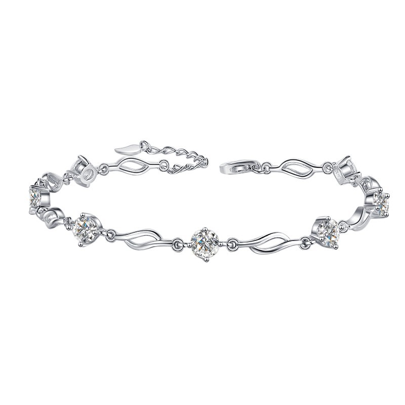 Crystal Love Moissanite Bracelet