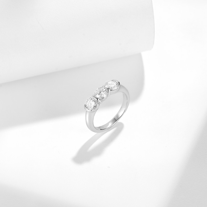 Three-Stone Moissanite Engagement Ring (1.5 ct.tw.)