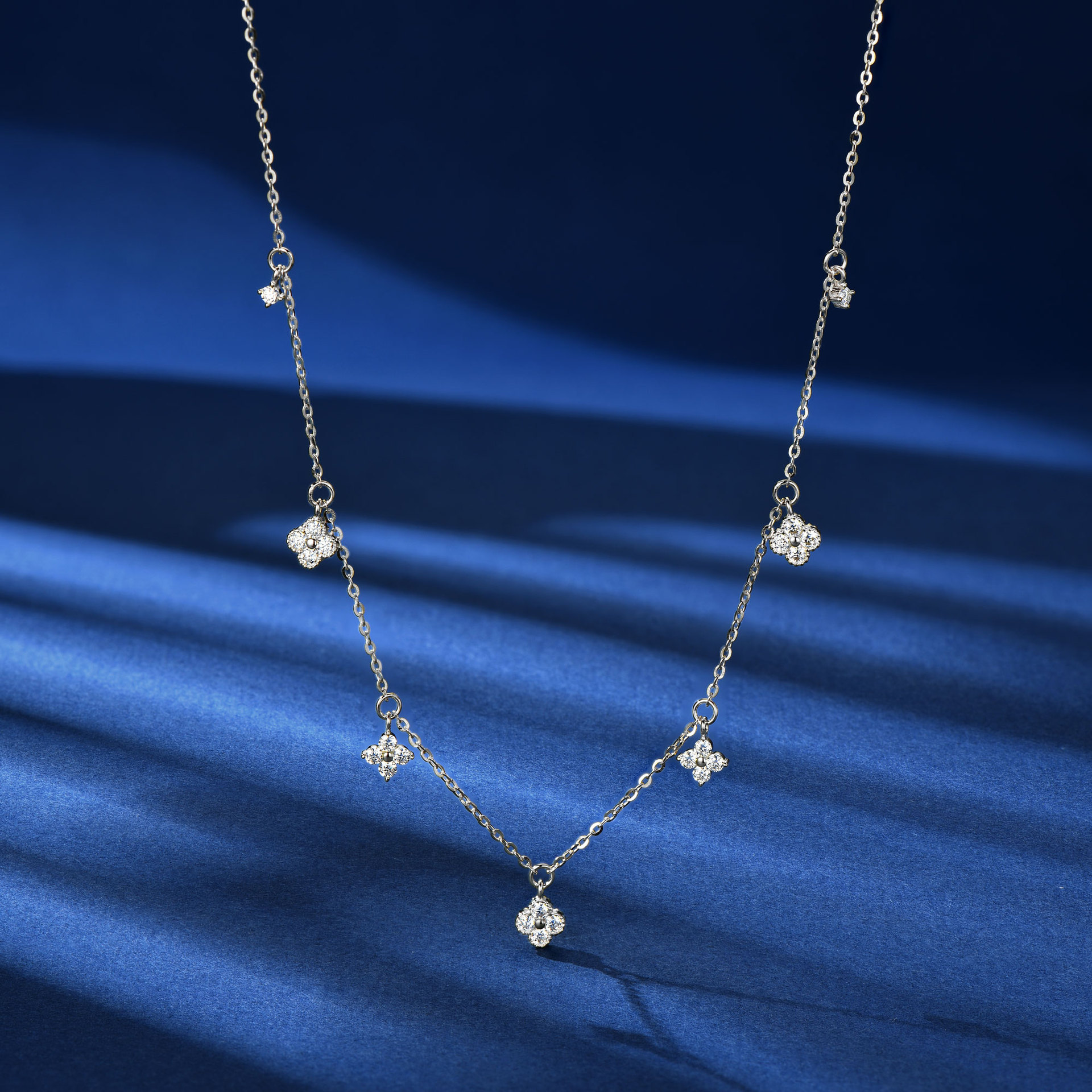 Creed Clover Moissanite Necklace