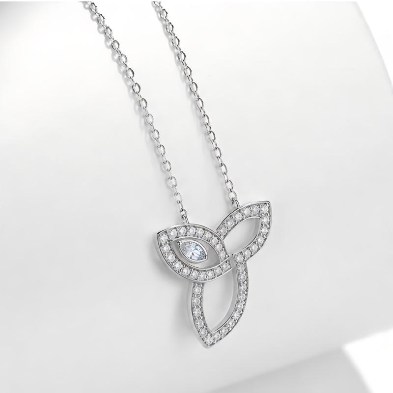 Lily Flower Moissanite Necklace