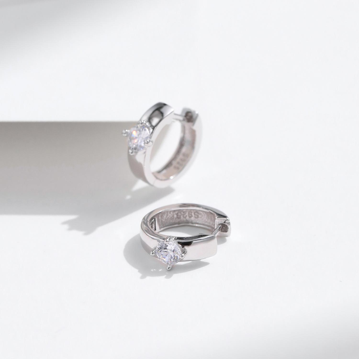 Orbit Wide Moissanite Hoop Earrings