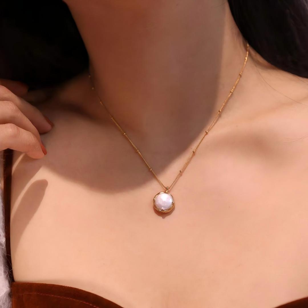 Halo Baroque Pearl Necklace