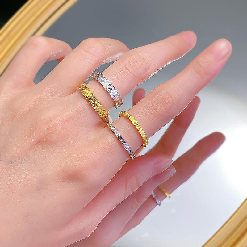 Sparkling Irregular Wedding Band