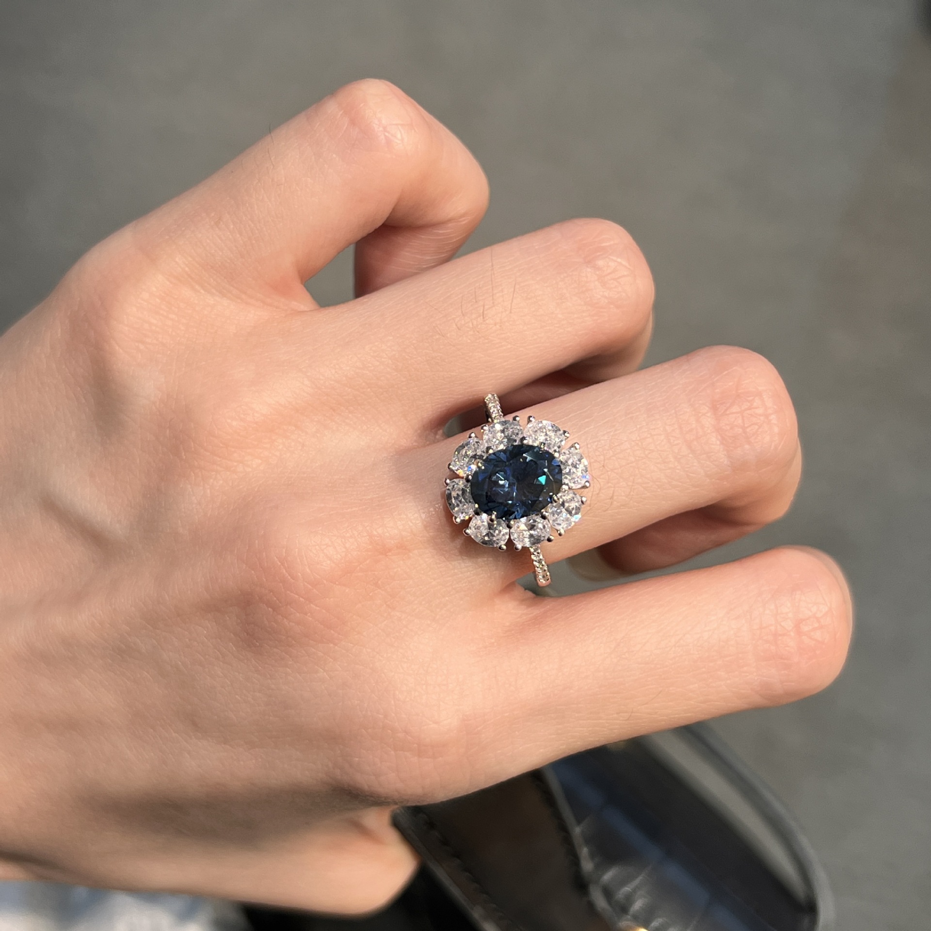 Princess Diana's Halo Moissanite Engagement Ring