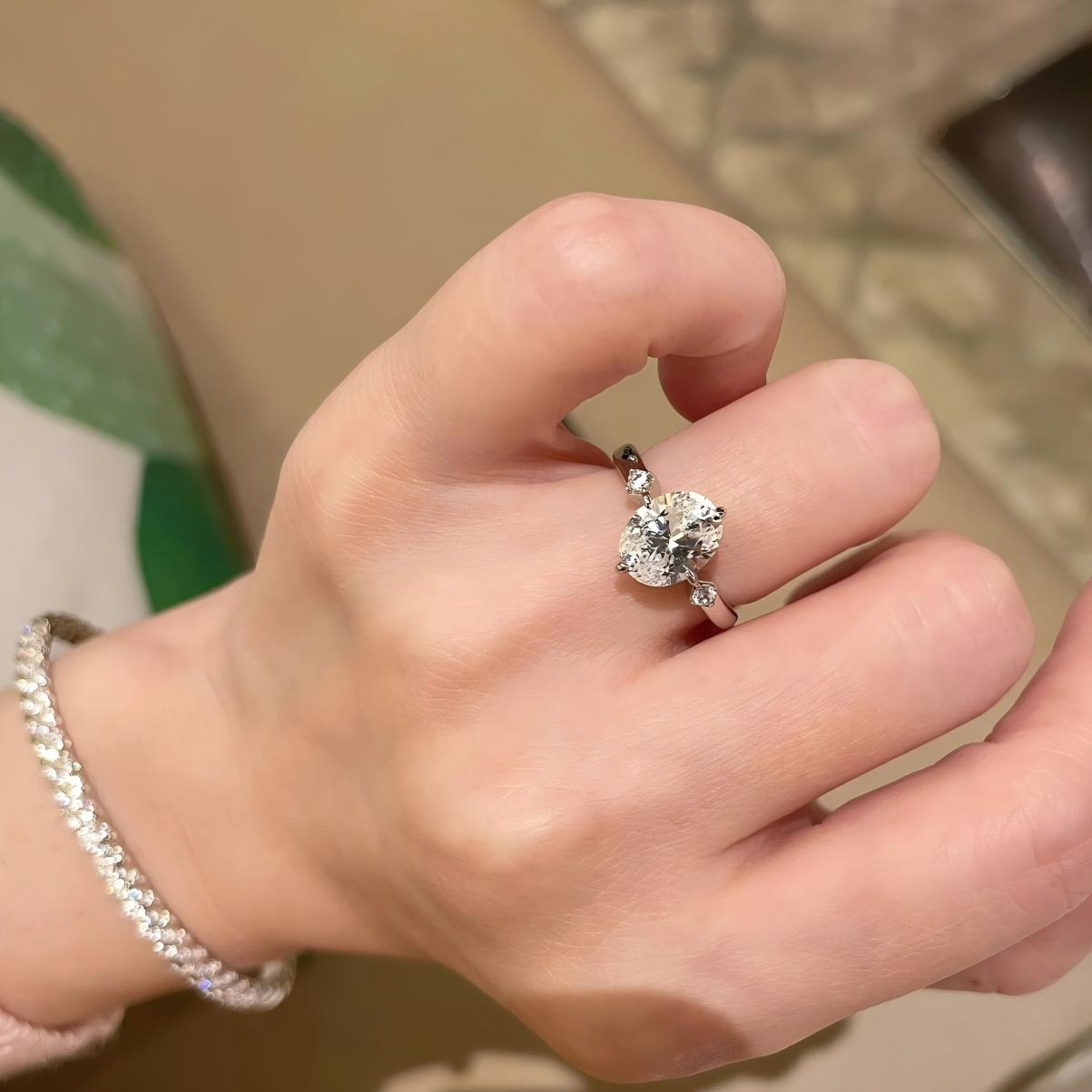 Zenith Three-Stone Moissanite Ring
