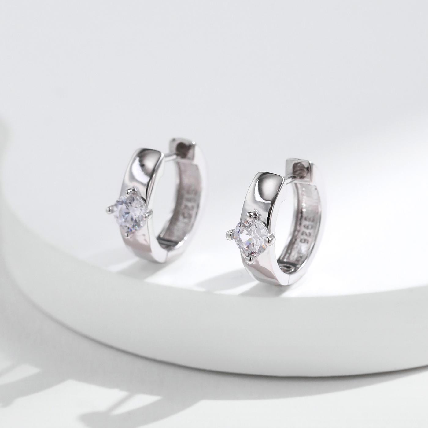 Orbit Wide Moissanite Hoop Earrings