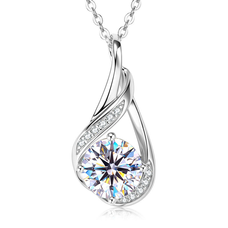 Tania Water Drop Moissanite Pendant 2.0 ct-VOOGME