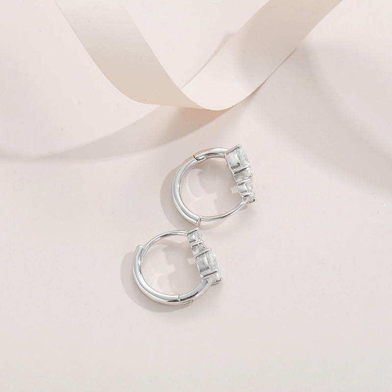 Octavia Moissanite Hoop Earrings