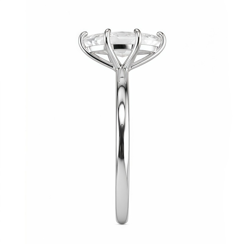Classic Six-Prong Marquise Moissanite Ring