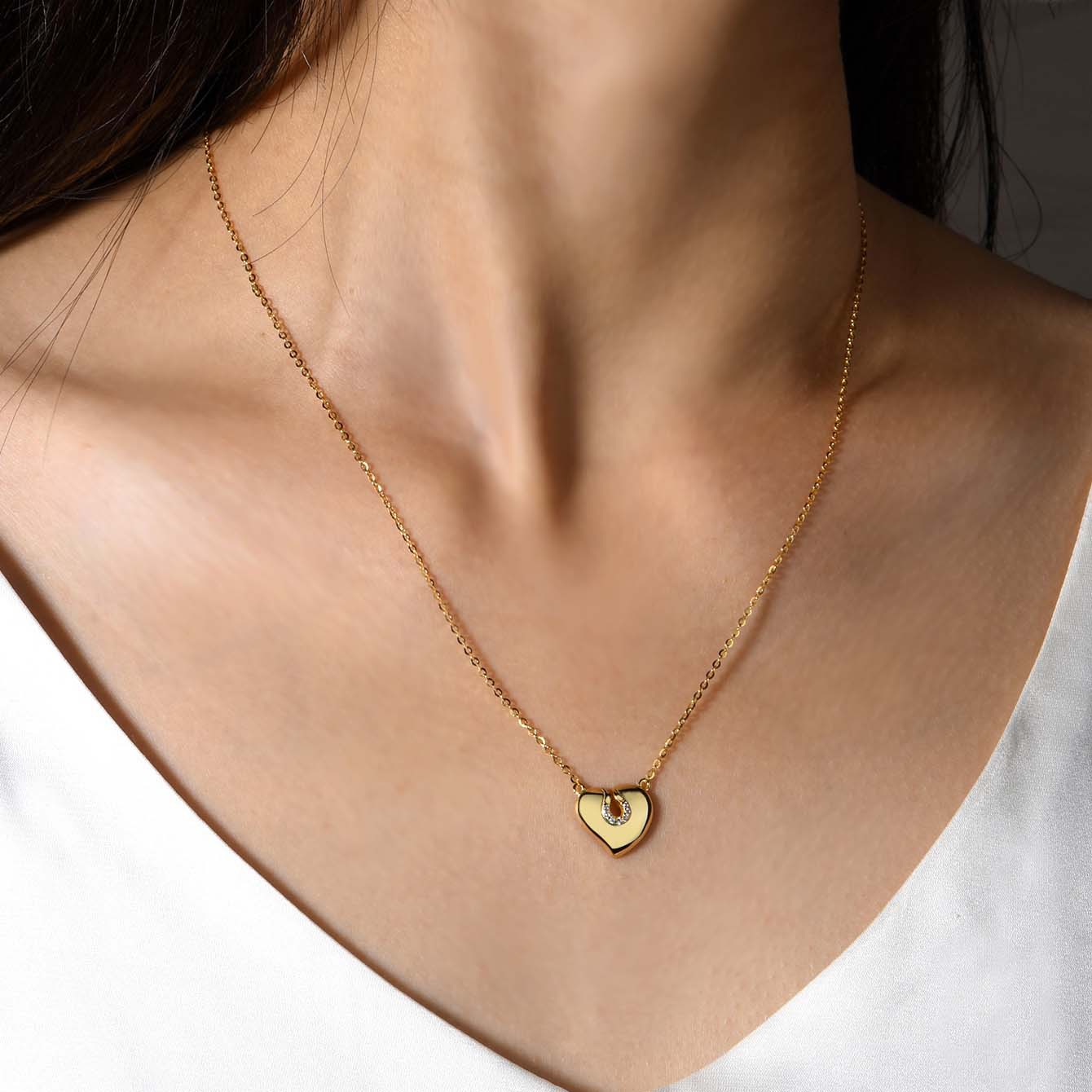 Heart Whisper Moissanite Necklace