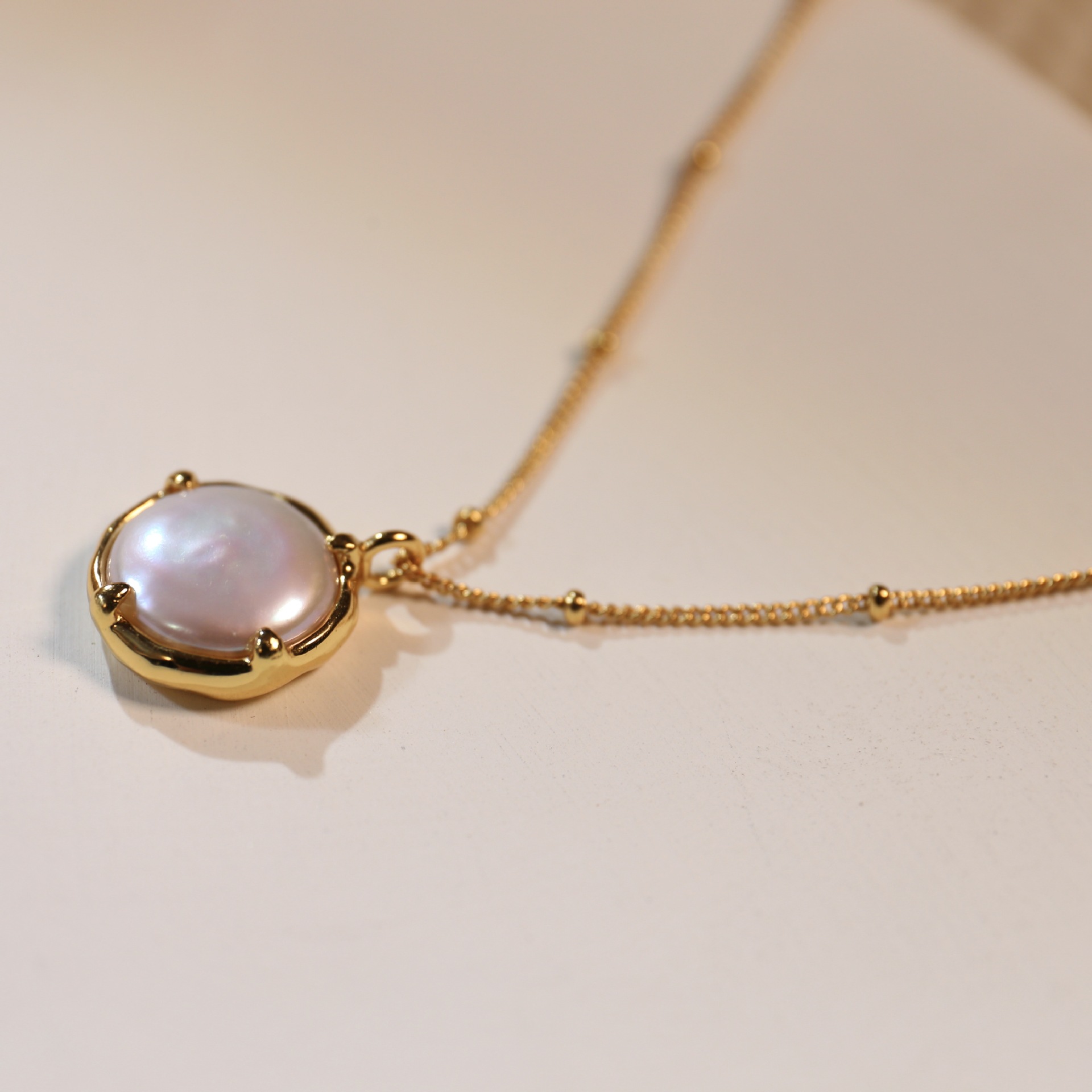 Halo Baroque Pearl Necklace