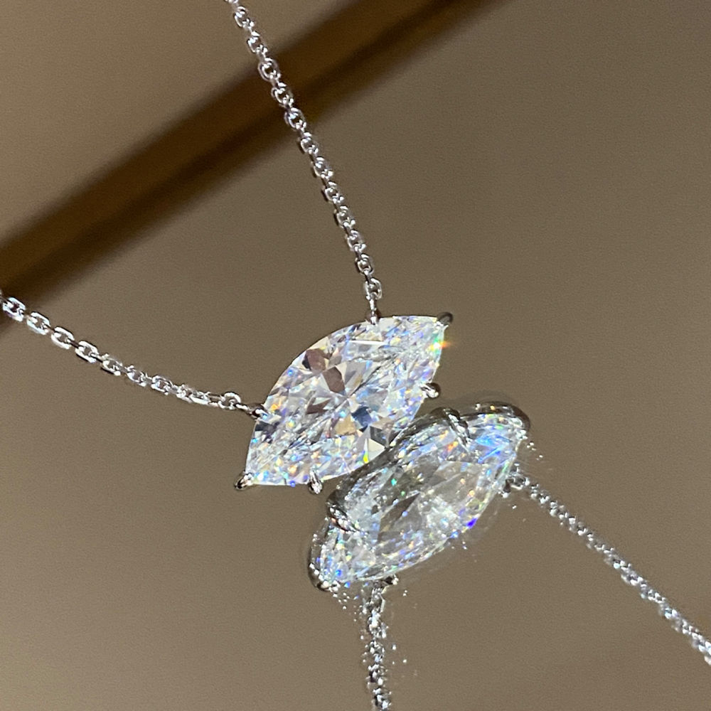 Marquise's Kiss Moissanite Necklace