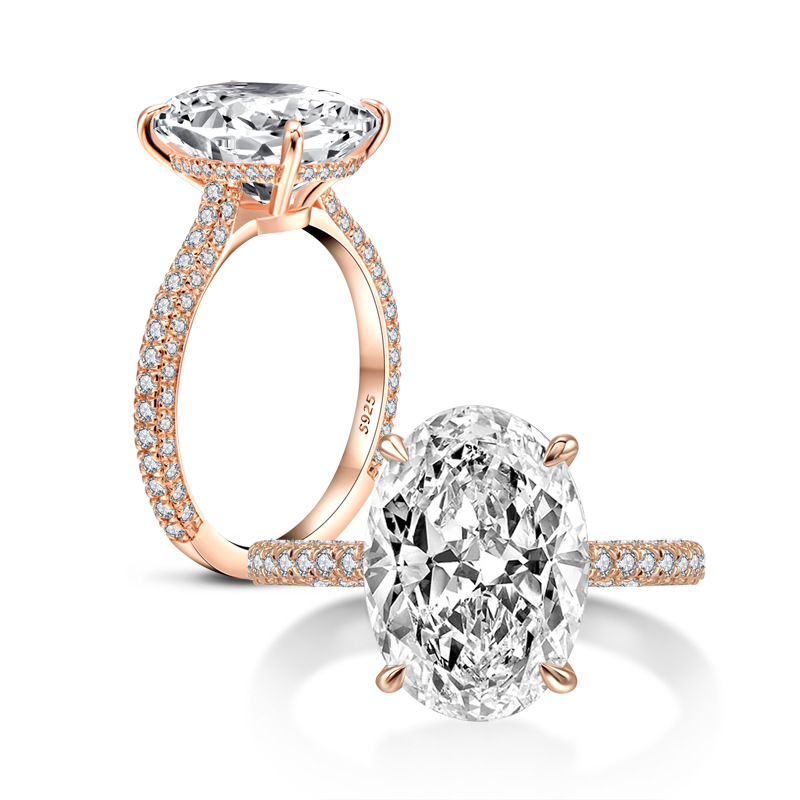 Luxury Sona Diamond Engagement Ring 5.0 ct-VOOGME