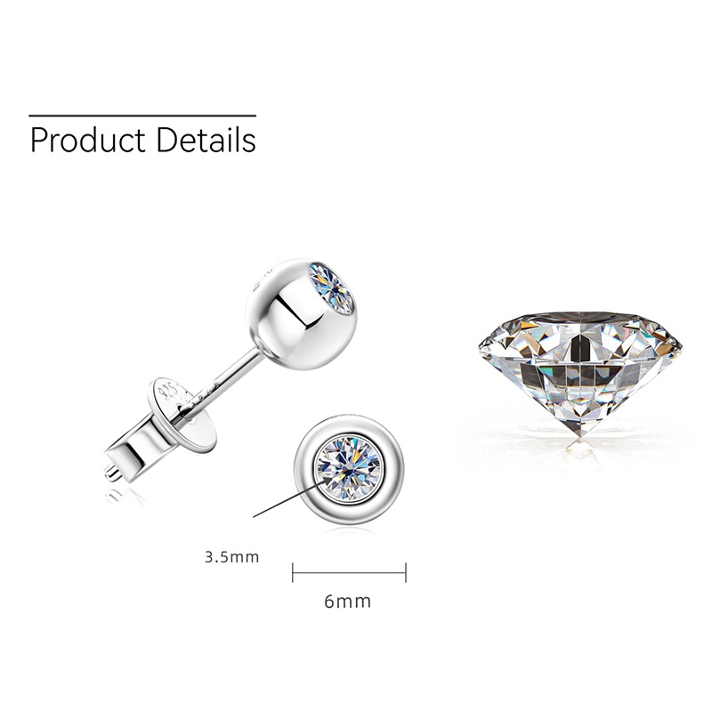 Elvira Small Bubble Moissanite Stud Earrings-VOOGME