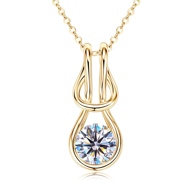 Opal Knot Moissanite Pendant 2.0 ct-VOOGME