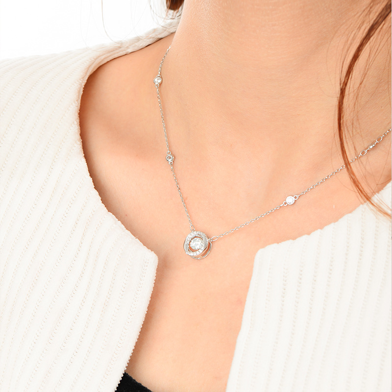 Beating Heart Moissanite Necklace-VOOGME