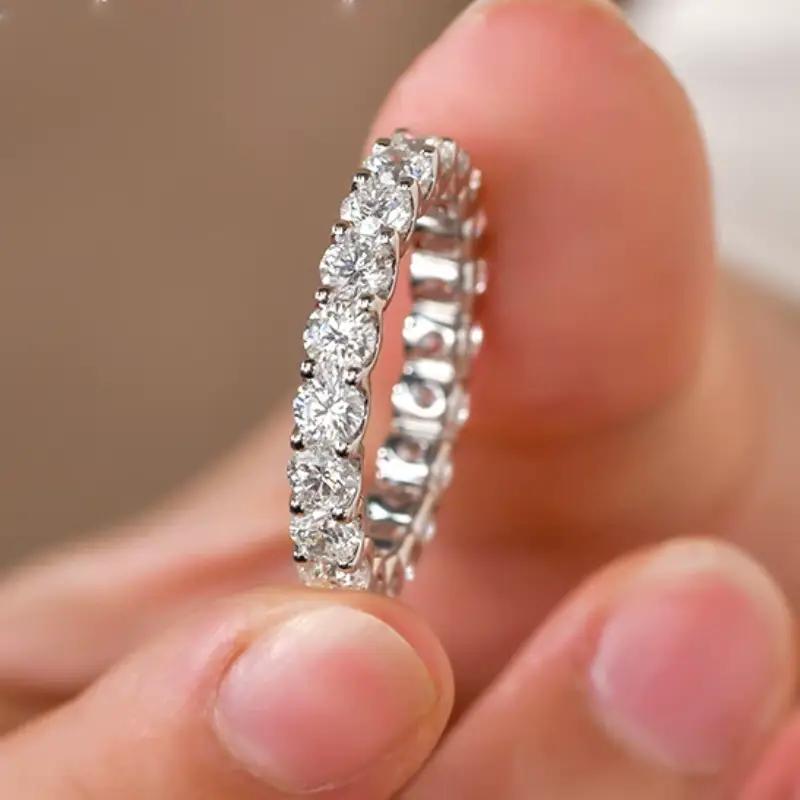 Gemma Embrace Moissanite Wedding Band