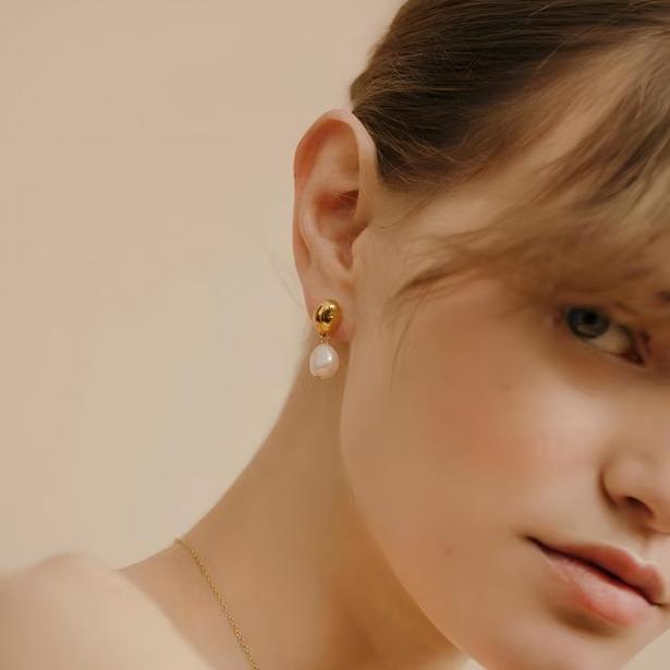 Vala Baroque Pearl Drop Earrings