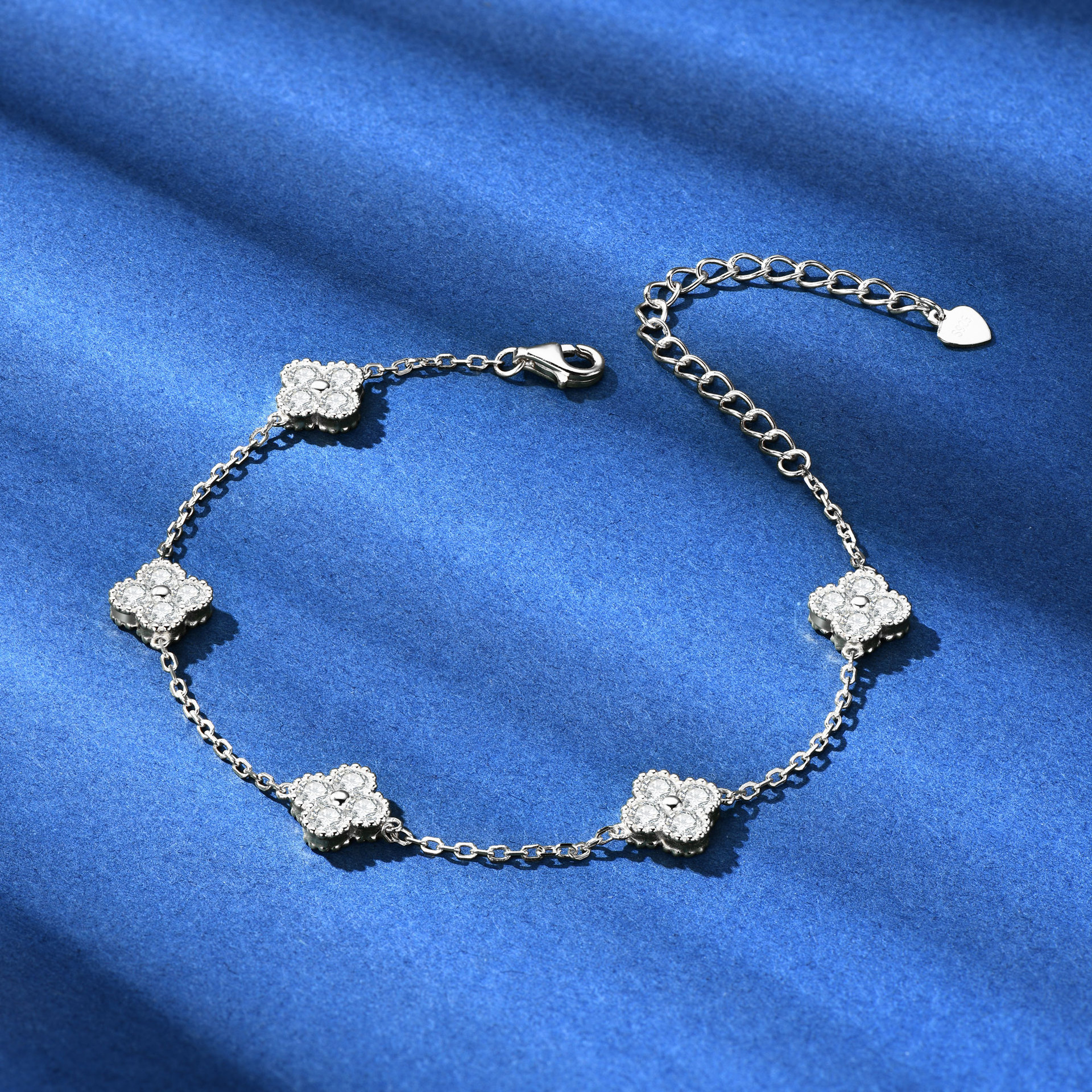 Five Flowers Clover Moissanite Earrings