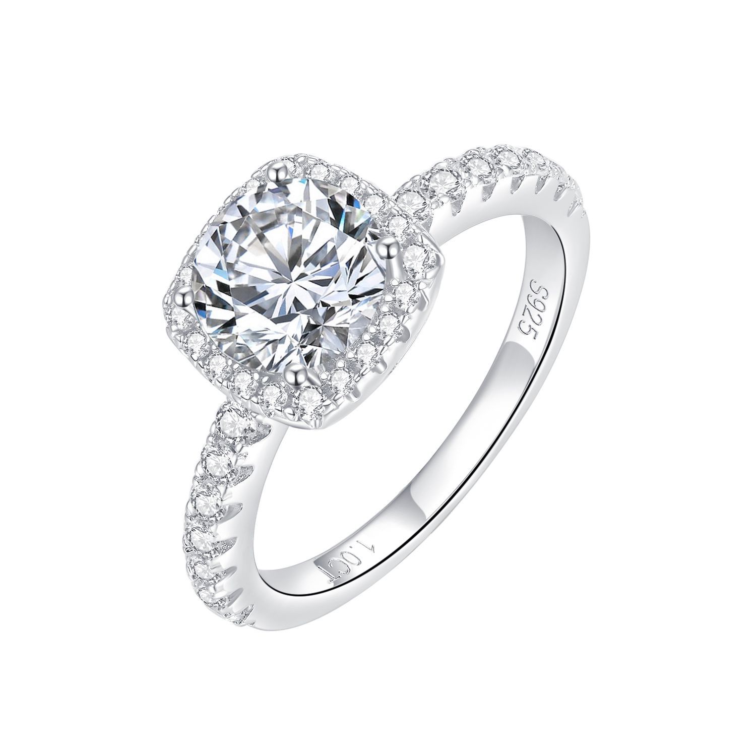 Square Wrap Moissanite Engagement Ring-VOOGME