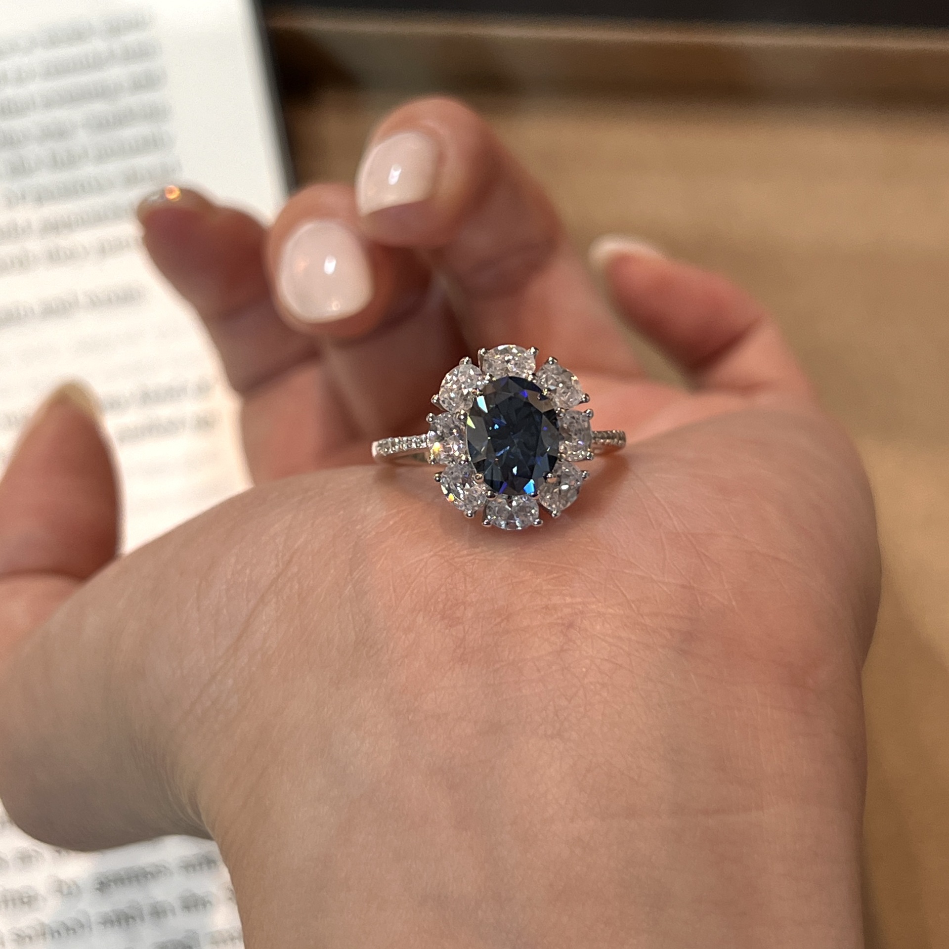 Princess Diana's Halo Moissanite Engagement Ring