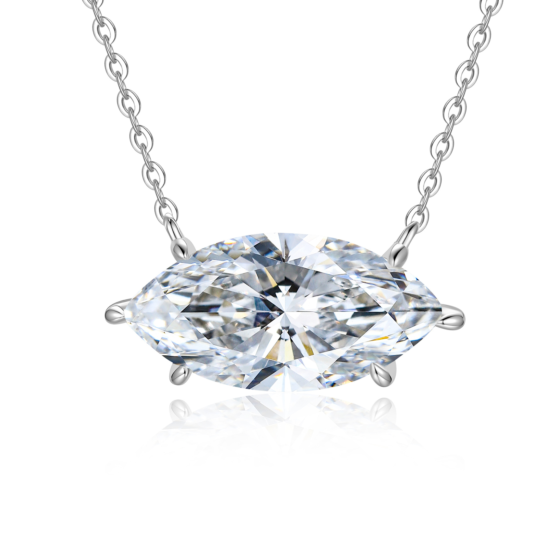 Marquise's Kiss Moissanite Necklace
