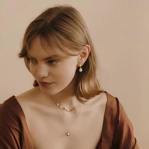 Vala Baroque Pearl Drop Earrings