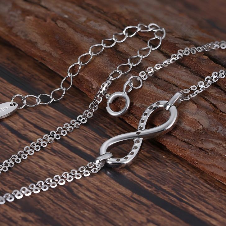 Infinity Double Line Moissanite Bracelet