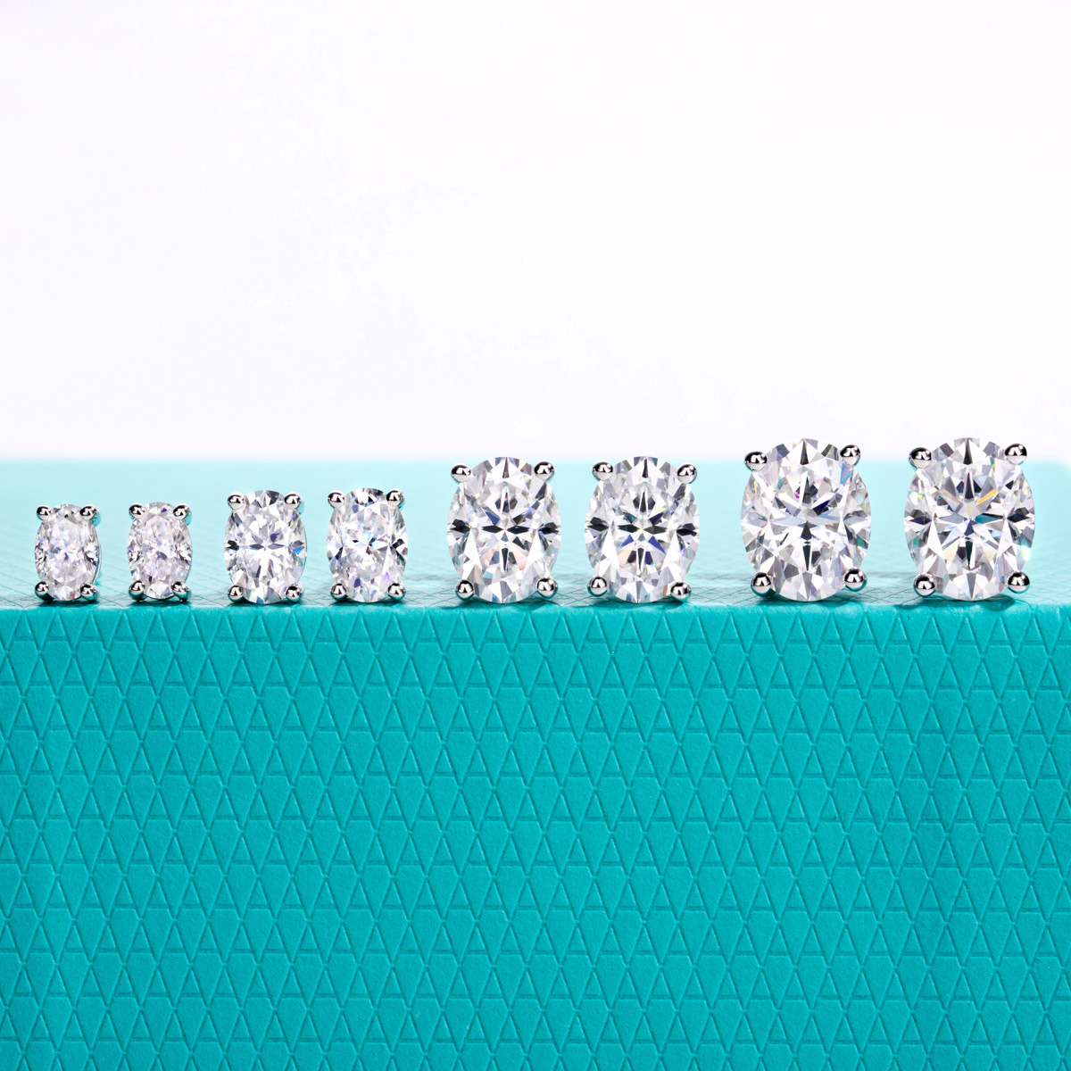 Classic Oval Moissanite Stud Earrings